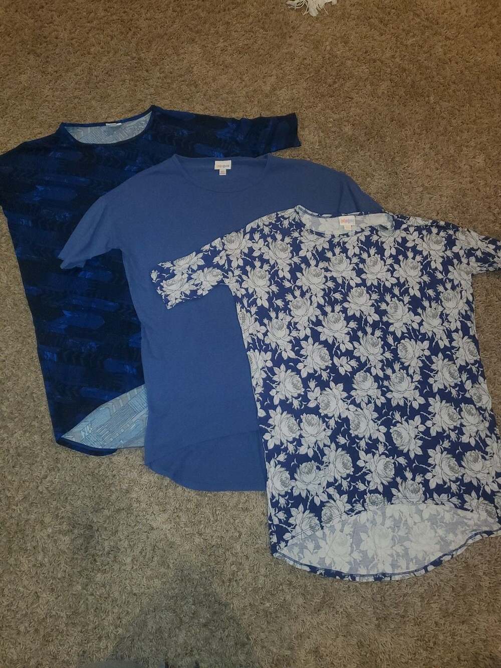 ** Lot of 3 Lularoe Irma top shirt tunic size xxs